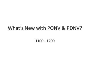 What*s New with PONV & PDNV?