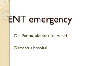 ENT emergency - Damascus Hospital