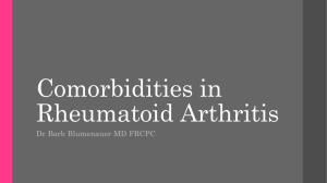 Comorbidities in Rheumatoid Arthritis
