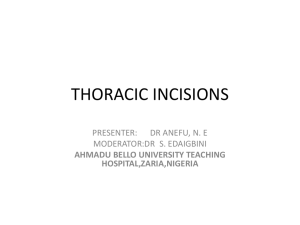 DISCUSS THORACIC INCISIONS - United Doctors Limited : Home