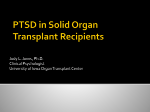 Post Traumatic Stress Syndrome in Transplantation - wi