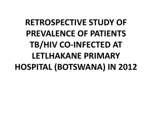 retrospective study of prevalence of patients tb/hiv co