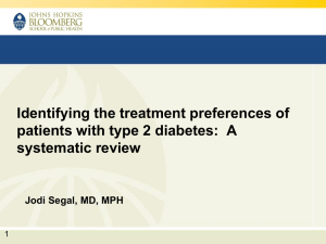 Systematic Review of Treatment Preferences in type 2 diabetes