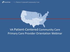 Payer Name: Health Net – VA Patient Centered Community Care