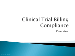 Clinical Trial Billing Compliance