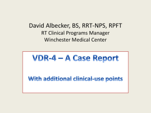 VDR-4 * A Case Study