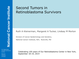 P<0.05 Second Cancers after Retinoblastoma
