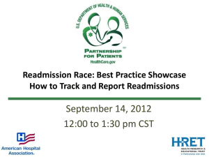 Readmission Race Best Practice Showcase