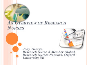 The Role of the Research Nurse