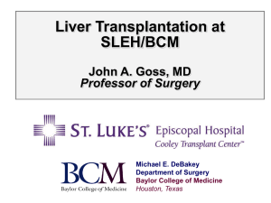 Liver Transplantation at The Methodist Hospital