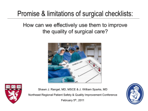 Promise and limitations of surgical checklists