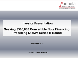 Investor Presentation - Pharmaceutical Consulting Consortium