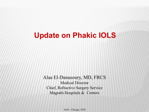 Phakic IOLs 15 Years Experience