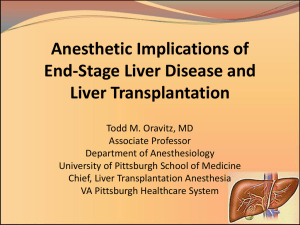 2014 Liver Disease and Anesthetic Implications before and after