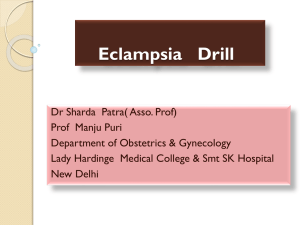 Eclampsia drill