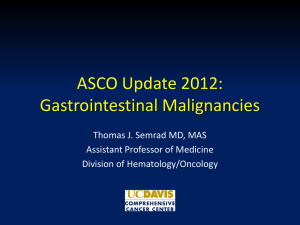 ASCO Update 2012: Gastrointestinal Malignancies