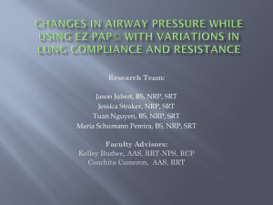 EzPap at different I:E ratios and how they affect hemodynamics