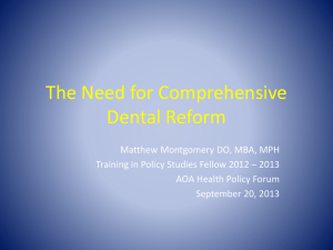 Comprehensive Dental Reform Act of 2012
