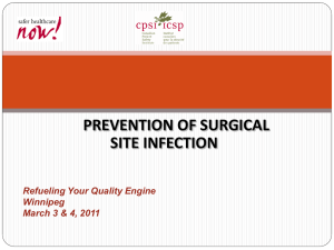 Surgical Site Infection and the Operating Room Checklist