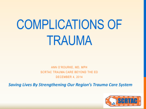 Complications of Traumatic Injuries