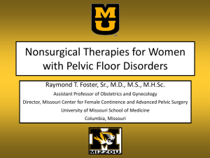 Nonsurgical Therapies for Women with Pelvic Floor Disorders