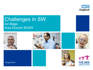 Challenges facing the South West