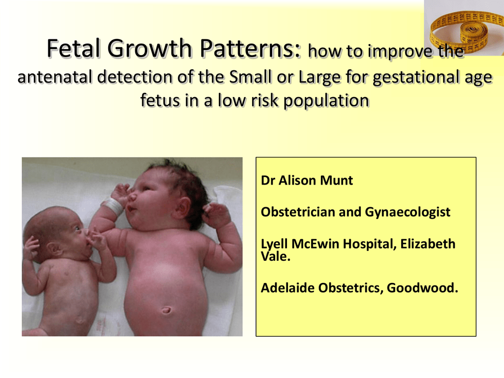 measuring small for gestational age