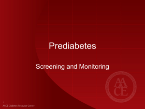 Prediabetes: Screening and Monitoring