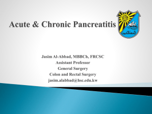 Acute and chronic pancreatitis