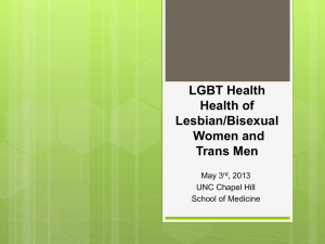 LGBT HealthHealth of Lesbian/Bisexual Women and Trans Men