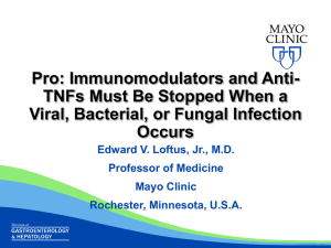 Pro: Immunomodulators and Anti-TNFs Must Be Stopped When a