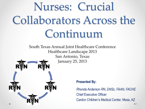 Nurses: Crucial Collaborators Across the Continuum