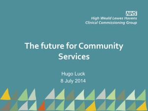 The Future for Community Services (ppt)