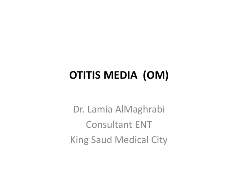 Define Otitis Media Slideshare