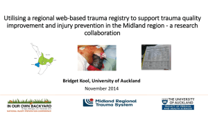 Exploring the data collection process for a regional trauma registry