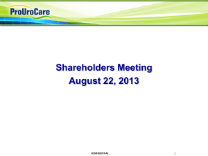 Presentation from the August 22, 2013 Annual Meeting