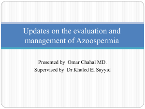 Updates on the evaluation and management of azoospermia