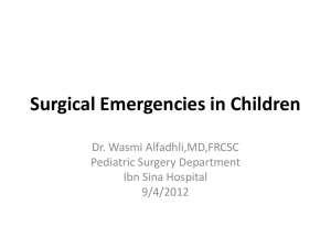 Surgical Emergencies in Children