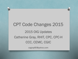 CPT Changes 2015- updated