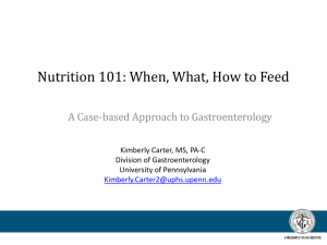 Nutrition in Clinical Practice - American Gastroenterological