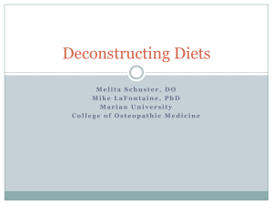 Carbohydrates in Diet - Indiana Osteopathic Association