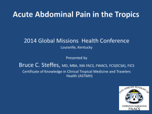 Abdominal pain tropics GMHC 2014 - PPT