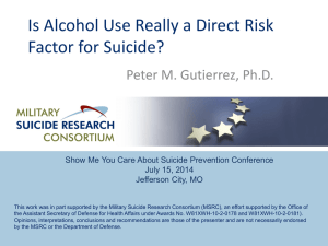 Is Alcohol Use Really a Direct Risk Factor for Suicide?