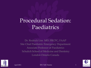 An ED checklist for safe Procedural Sedation