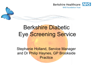Retinal screening - Diabetes in Berkshire West
