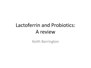 Lactoferrin and Probiotics