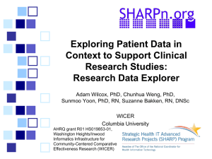 Exploring Patient Data in Context to Support Clinical Research Studies