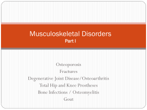 Musculoskeletal Disorders Part I Final