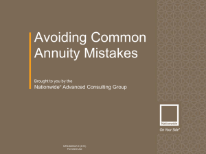 Avoiding Common Annuity Mistakes