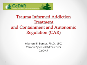 Developing Trauma Informed Addiction Treatment Using